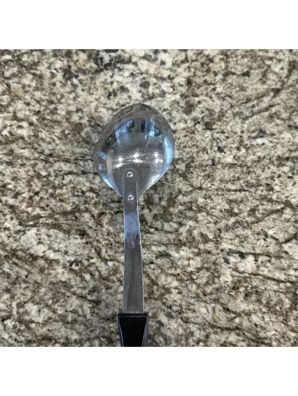 Cutco 1712 1713 Serving Spoon Vintage Brown Handle Stainless Steel USA Flatware